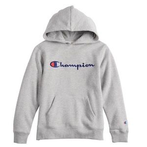 Champion grey hoodie kids Clearance